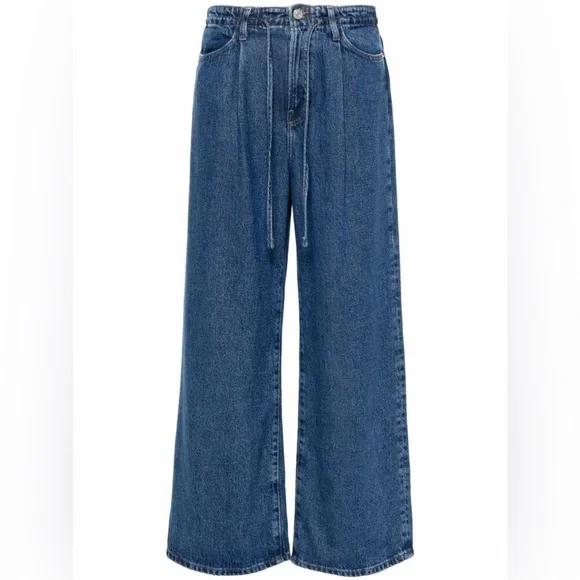 Frame Denim superdrape Drawstring Wide Leg Jean jogger in Ghost Blue Size 29 - Picture 1 of 5